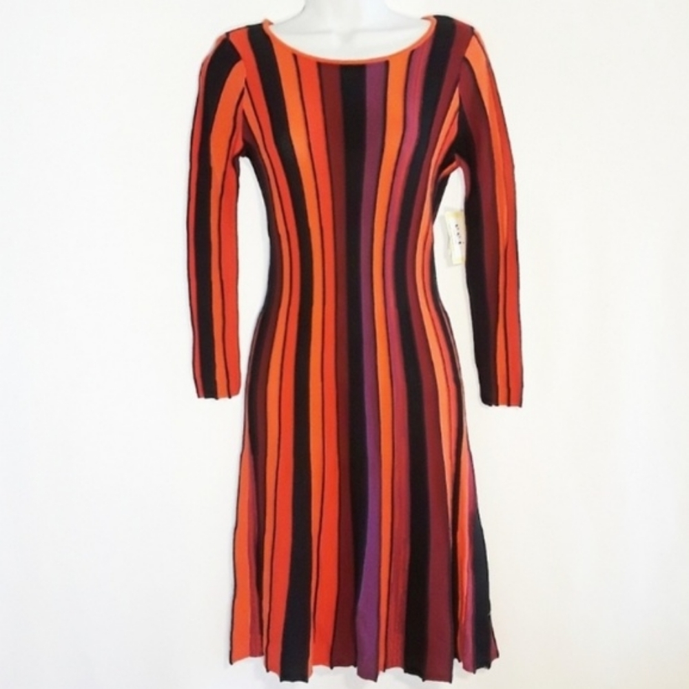 Eci / Neon Stripped Long sleeve Dress
